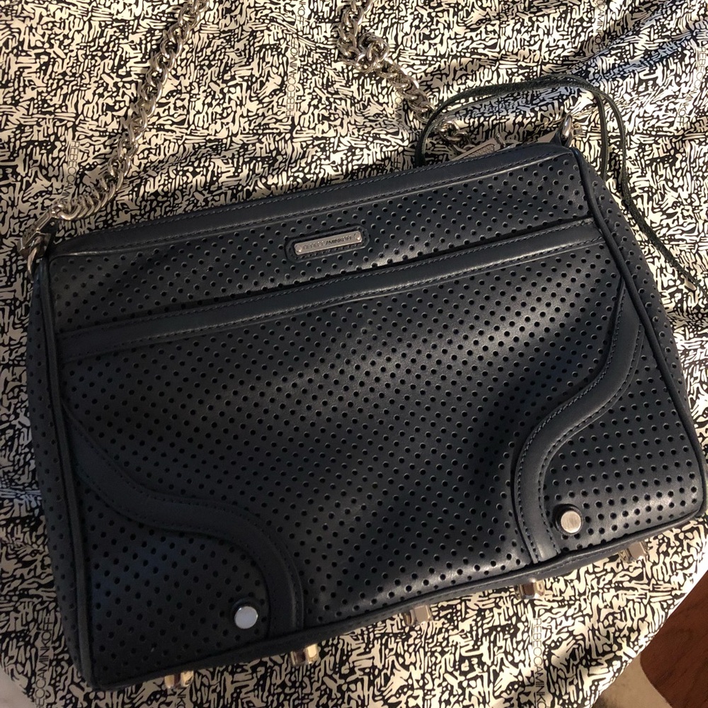 Rebecca Minkoff Navy Perforated MAC Crossbody - Picture 5 of 8